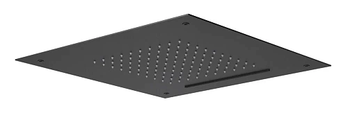 Душевая система CEZARES LEAF-DSIS-T-50-NOP встраиваемая, термостатическая, верхний душ 500х500 мм, тропический душ и каскадный излив, черный матовый Душевая система CEZARES LEAF-DSIS-T-50-NOP встраиваемая, термостатическая, верхний душ 500х500 мм, тропический душ и каскадный излив, черный матовый