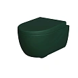 Унитаз подвесной Abner 103T20701R (545x360x330) матовый зеленый безободковый с толстой крышкой 103T20701R-102T20701 Унитаз подвесной Abner 103T20701R (545x360x330) матовый зеленый безободковый с толстой крышкой 103T20701R-102T20701