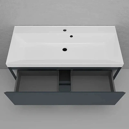 Тумба под раковину Style Line Манхэттен 100 см ЛС-00002369 напольная, графит Тумба под раковину Style Line Манхэттен 100 см ЛС-00002369 напольная, графит