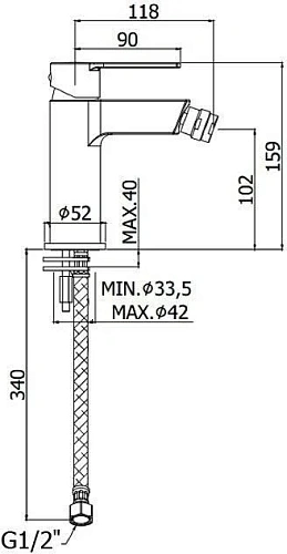 Смеситель для биде Paffoni Ringo RIN131CR Смеситель для биде Paffoni Ringo RIN131CR