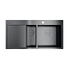 Кухонная мойка Omoikiri Akisame 100-2-GM-R нерж.сталь/вороненая сталь 4973104 Кухонная мойка Omoikiri Akisame 100-2-GM-R нерж.сталь/вороненая сталь 4973104