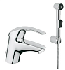 Картинка анонса товара «смеситель для раковины grohe eurosmart (33462001) с гигиенический душем, хром»