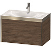 Картинка анонса товара «тумба с раковиной duravit xviu xv4610ob121p 80 см орех темный»