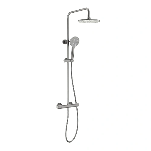 Душевая система Aquatek Европа AQ2343BGM черный хром шлифованный Душевая система Aquatek Европа AQ2343BGM черный хром шлифованный