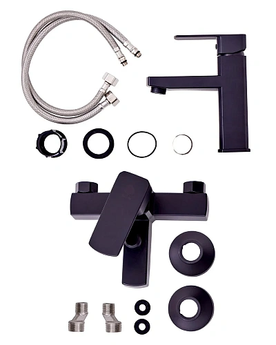 Комплект смесителей OneLife P06-511b черный Комплект смесителей OneLife P06-511b черный