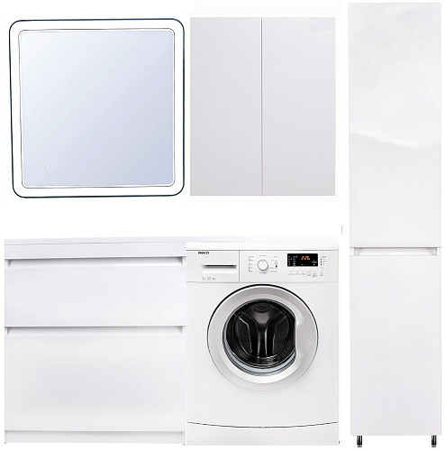 Тумба под раковину Style Line Даллас 140, 2 ящика, Люкс белая, PLUS СС-00002273 Тумба под раковину Style Line Даллас 140, 2 ящика, Люкс белая, PLUS СС-00002273