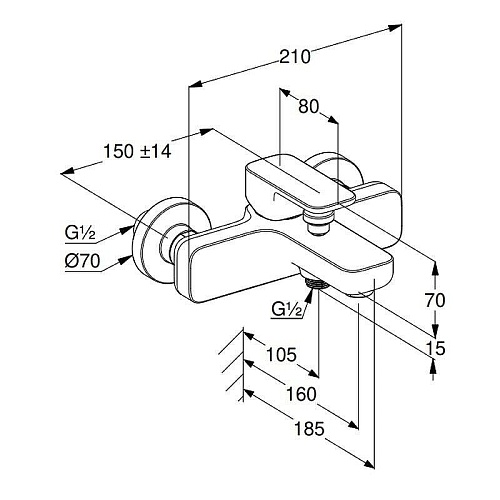 Смеситель для ванны Kludi RENON 42691N575 брашированный никель Смеситель для ванны Kludi RENON 42691N575 брашированный никель