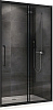 Картинка анонса товара «душевая дверь abber schwarzer diamant ag30140bh 140 см универсальная, профиль черный, стекло прозрачное»