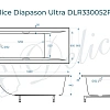Ванна из искусственного камня Delice Diapason Ultra 180х80 DLR330052R-G с узким бортом глянцевая с ручками хром Ванна из искусственного камня Delice Diapason Ultra 180х80 DLR330052R-G с узким бортом глянцевая с ручками хром