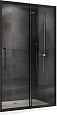 Детальная картинка товара «душевая дверь abber schwarzer diamant ag30110bh 110 см универсальная, профиль черный, стекло прозрачное»