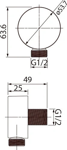 Шланговое подключение IDDIS без держателя, черный (004BL00i62) Шланговое подключение IDDIS без держателя, черный (004BL00i62)