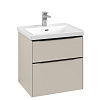 Картинка анонса товара «тумба под раковину villeroy &amp; boch subway 3.0 с подсветкой cashmere grey / cashmere grey c578l1vn»