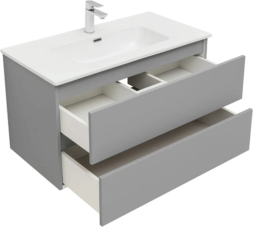 Тумба под раковину Aquanet Вега 2.0 90 мисти грин 00337962 подвесная Тумба под раковину Aquanet Вега 2.0 90 мисти грин 00337962 подвесная