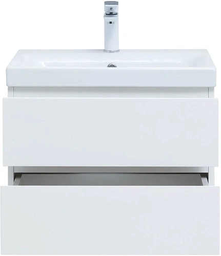 Тумба под раковину Aquanet Беркли 60 белый глянец (2 ящика) 00302349 Тумба под раковину Aquanet Беркли 60 белый глянец (2 ящика) 00302349