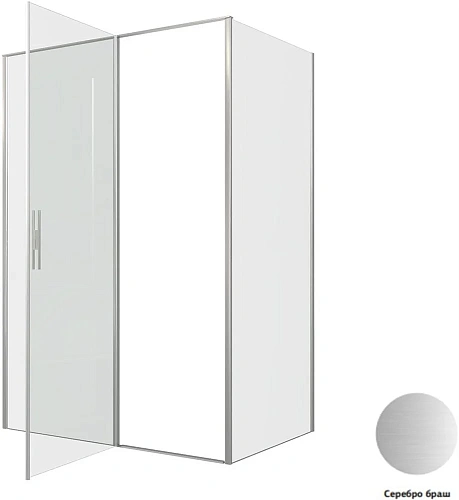Душевой уголок Allen Brau Priority 140x90 3.31035.BA + 3.31044.BA серебро браш Душевой уголок Allen Brau Priority 140x90 3.31035.BA + 3.31044.BA серебро браш
