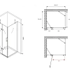 Душевой уголок ABBER Zart AG08090-S81 90x80 см универсальный, профиль хром, стекло прозрачное Душевой уголок ABBER Zart AG08090-S81 90x80 см универсальный, профиль хром, стекло прозрачное