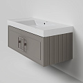 Тумба с раковиной La Fenice Cubo Cappuccino 100 NFNC-01-CUB-C-100-1-100 бежевая матовая, ручка хром Тумба с раковиной La Fenice Cubo Cappuccino 100 NFNC-01-CUB-C-100-1-100 бежевая матовая, ручка хром