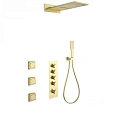Душевая система Wonzon & Woghand с термостатом, встраиваемая, брашированное золото (WW-D4100-BG) Душевая система Wonzon & Woghand с термостатом, встраиваемая, брашированное золото (WW-D4100-BG)