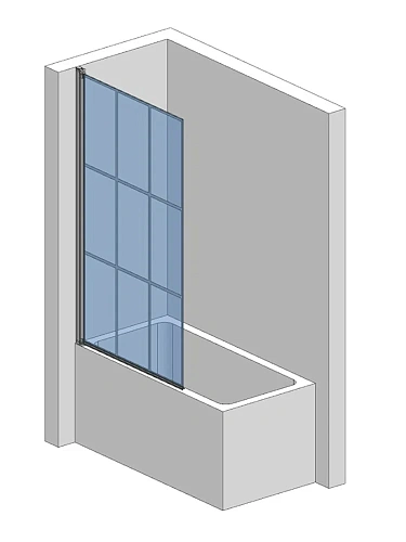 Шторка на ванну AQUAme AQM2858-L 800x1400мм стекло 6мм, цвет профиля матовый черный Шторка на ванну AQUAme AQM2858-L 800x1400мм стекло 6мм, цвет профиля матовый черный