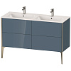 Картинка анонса товара «тумба под раковину duravit xviu xv44850b147 напольная 128 см каменно-синий глянцевый»