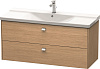 Картинка анонса товара «тумба под раковину duravit brioso br412301052 подвесная 122 см европейский дуб»
