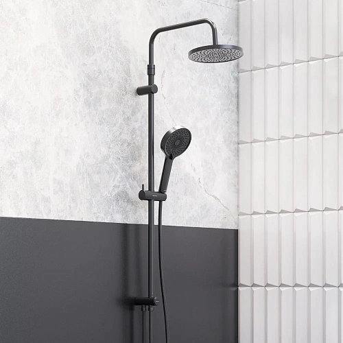 Душевая система Damixa Apollo 947000300 верхний душ 235 мм, штанга 1050-1450, Душевая система Damixa Apollo 947000300 верхний душ 235 мм, штанга 1050-1450,