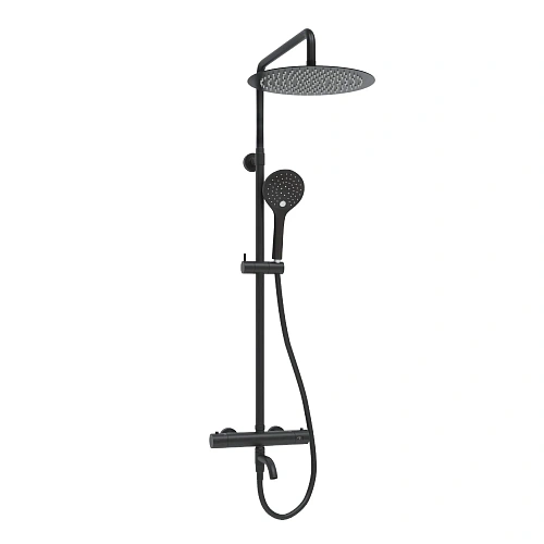 Душевая система WasserKRAFT A288.160.078.BM Thermo с термостатом черный Душевая система WasserKRAFT A288.160.078.BM Thermo с термостатом черный