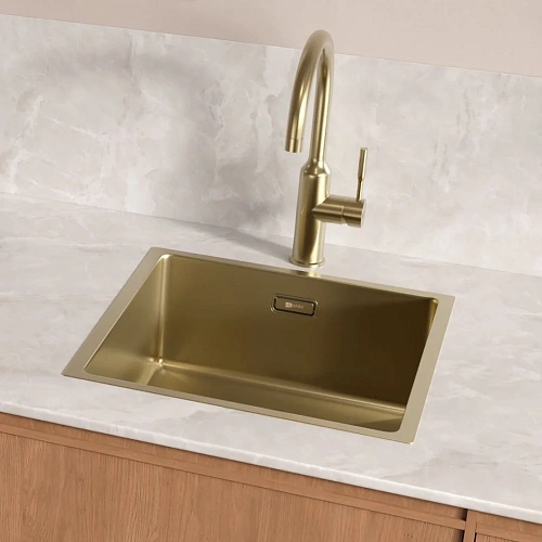 Кухонная мойка Lemark OLANGA 440 из нержавеющей стали, светлое золото 9938122 Кухонная мойка Lemark OLANGA 440 из нержавеющей стали, светлое золото 9938122