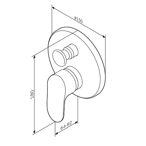 Смеситель для душа AM.PM Like F8085000 встраиваемый Смеситель для душа AM.PM Like F8085000 встраиваемый