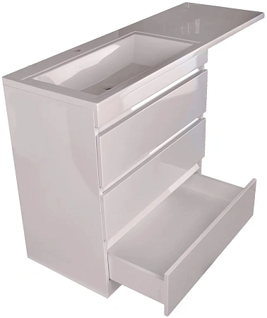 Тумба под раковину Style Line Даллас 140, 3 ящика, Люкс белая СС-00002221 Тумба под раковину Style Line Даллас 140, 3 ящика, Люкс белая СС-00002221