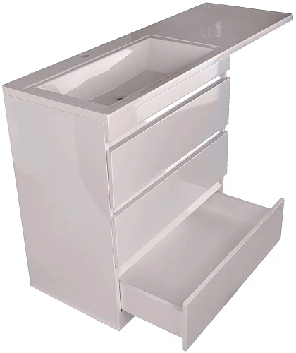 Тумба под раковину Style Line Даллас 140, 3 ящика, Люкс белая СС-00002221 Тумба под раковину Style Line Даллас 140, 3 ящика, Люкс белая СС-00002221