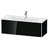 Тумба под раковину Duravit XSquare XS422604040 подвесная 121 см черный глянцевый