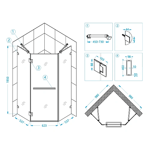 Душевой уголок RGW Hotel HO-082 350608200-11 Душевой уголок RGW Hotel HO-082 350608200-11