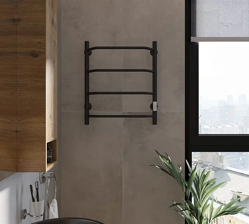 Полотенцесушитель электрический EWRIKA Сафо БР1 60х50, черный 485640 Полотенцесушитель электрический EWRIKA Сафо БР1 60х50, черный 485640