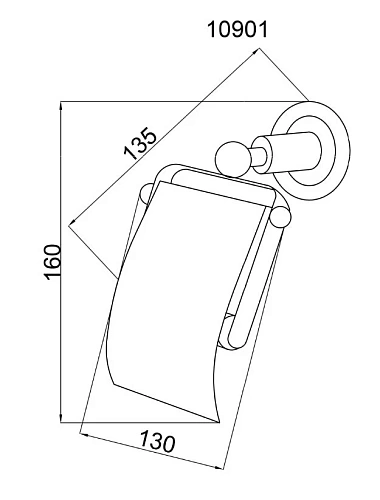 Держатель туалетной бумаги Boheme Murano Cristal 10901-CRST-CH Держатель туалетной бумаги Boheme Murano Cristal 10901-CRST-CH