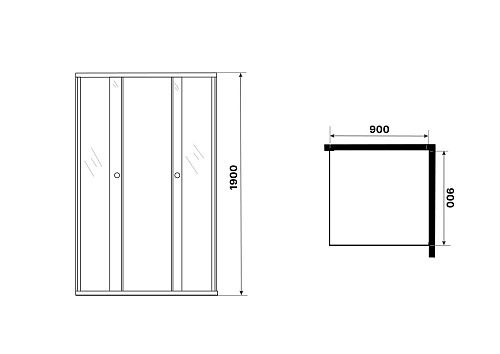 Душевой уголок Niagara Eco NG-1009-14QT (90x90x190) квадратная, раздвиж, профиль черный, стекло тонированное (4мм) Душевой уголок Niagara Eco NG-1009-14QT (90x90x190) квадратная, раздвиж, профиль черный, стекло тонированное (4мм)