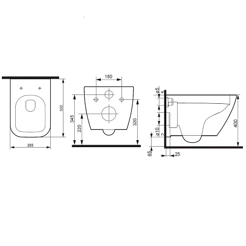 Унитаз подвесной AM.PM Spirit V2.0 C701701SC Square FlashClean с сиденьем микролифт Унитаз подвесной AM.PM Spirit V2.0 C701701SC Square FlashClean с сиденьем микролифт