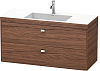 Картинка анонса товара «тумба с раковиной duravit brioso br4608o1021 120 см орех темный»