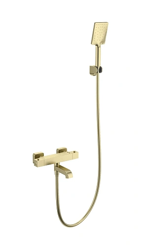 Смеситель для ванны Wonzon & Woghand с термостатом, брашированное золото (WW-B2026-A1-BG) Смеситель для ванны Wonzon & Woghand с термостатом, брашированное золото (WW-B2026-A1-BG)