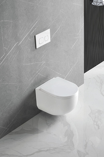 Унитаз подвесной Vincea Globo VT1-52T безободковый, цвет белый, ультратонкое soft-close сиденье Унитаз подвесной Vincea Globo VT1-52T безободковый, цвет белый, ультратонкое soft-close сиденье