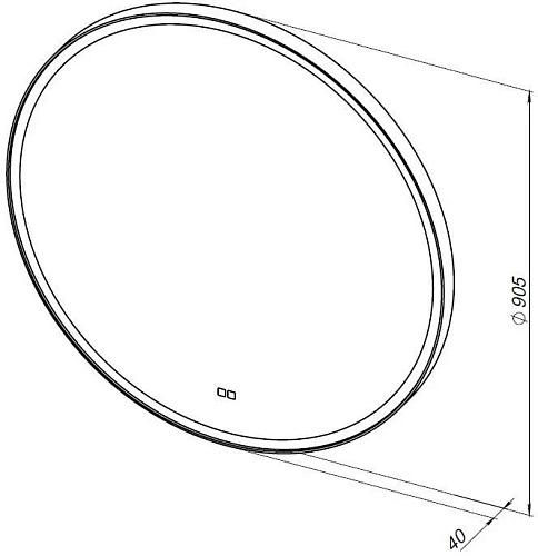 Зеркало Aquanet Тренд 90 черный 00316646 Зеркало Aquanet Тренд 90 черный 00316646