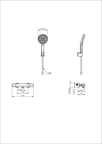 Смеситель для душа Wonzon & Woghand с термостатом, белый матовый (WW-B3013-A-MW) Смеситель для душа Wonzon & Woghand с термостатом, белый матовый (WW-B3013-A-MW)