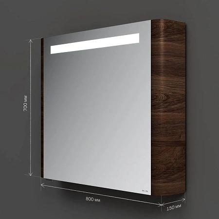 Зеркальный шкаф AM.PM Sensation M30MCL0801NF левый, 80 см, с подсветкой, орех Зеркальный шкаф AM.PM Sensation M30MCL0801NF левый, 80 см, с подсветкой, орех
