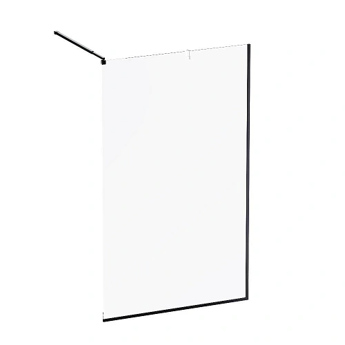 Душевая перегородка AM.PM Func W84WI-120-F1-BTE 120x200, стекло прозрачное 8 мм с покрытием, профиль черный Душевая перегородка AM.PM Func W84WI-120-F1-BTE 120x200, стекло прозрачное 8 мм с покрытием, профиль черный