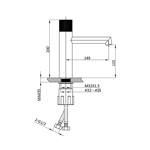 Смеситель для раковины Vincea Desire VBF-1D3CH, хром Смеситель для раковины Vincea Desire VBF-1D3CH, хром