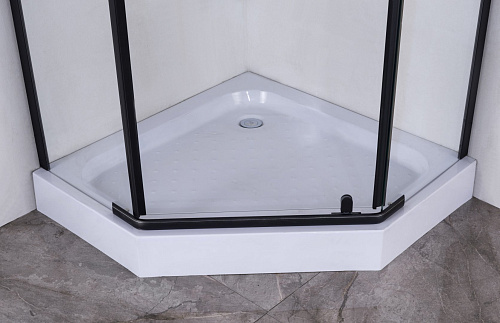 Душевой уголок Niagara Nova NG-6834-08 BLACK (100x100x195) трапеция, дверь распашная, 68340811BLACK Душевой уголок Niagara Nova NG-6834-08 BLACK (100x100x195) трапеция, дверь распашная, 68340811BLACK