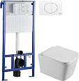 Инсталляция для унитаза STWORKI Бурос BU-04up 510163 с кнопкой смыва 230824 белой 589629 Инсталляция для унитаза STWORKI Бурос BU-04up 510163 с кнопкой смыва 230824 белой 589629