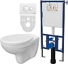 Комплект унитаза DIWO Анапа безободковый D с крышкой-сиденьем + Система инсталляции DIWO 4501 D с кн 580671