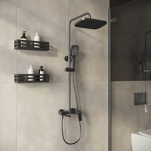 Душевая система GROSSMAN Advans 500.K35.09.420 графит сатиновый Душевая система GROSSMAN Advans 500.K35.09.420 графит сатиновый