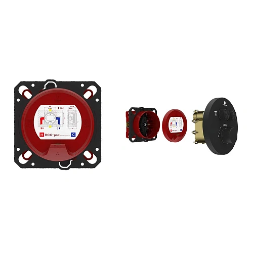Смеситель для душа Vincea VSCV-322T-MMB двухфункциональный, термостатический, черный Смеситель для душа Vincea VSCV-322T-MMB двухфункциональный, термостатический, черный